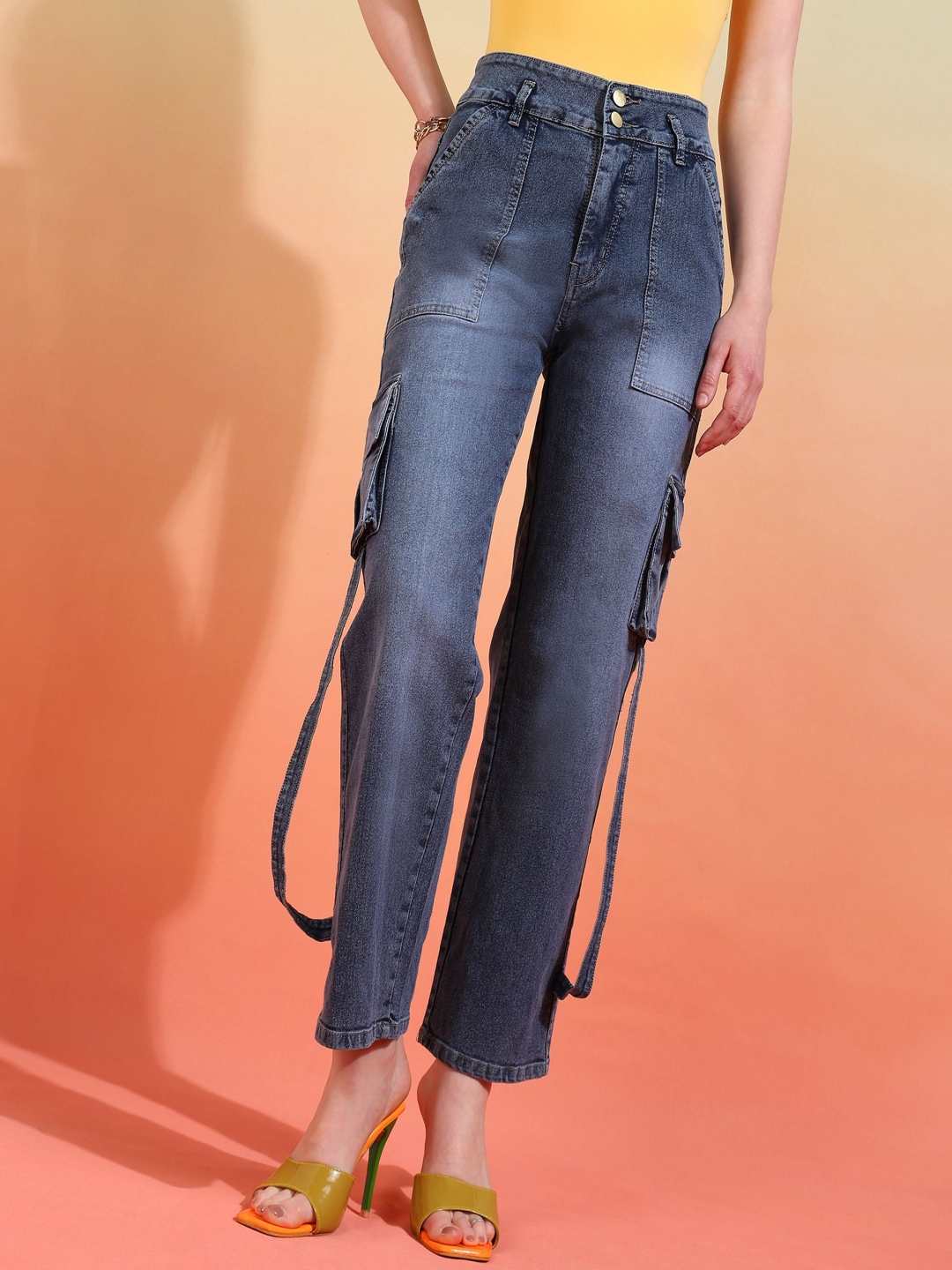 Glossia Nova Women Comfort Wide Leg High-Rise Light Fade Acid Wash Stretchable Jeans, Blue
Glossia Nova Women Comfort Wide Leg High-Rise Light Fade Acid Wash Stretchable Jeans, Blue