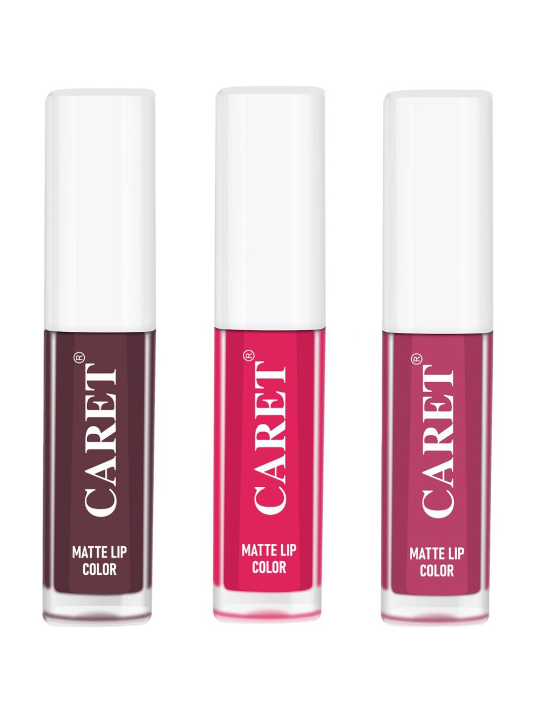 CARET ORGANIC Set Of 3 Super-Pigmented Liquid Mini Matte Lipsticks - 2 ml Each - 7-4-8, Pink
CARET ORGANIC Set Of 3 Super-Pigmented Liquid Mini Matte Lipsticks - 2 ml Each - 7-4-8, Pink