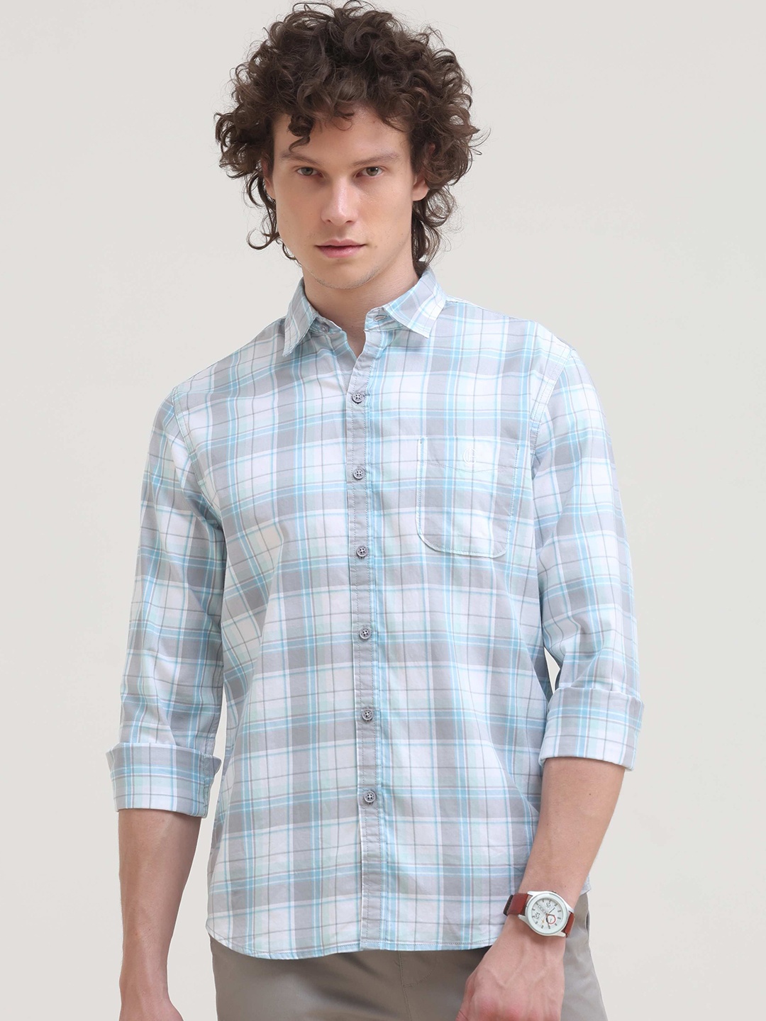Grit and Flair Men Comfort Fit Spread Collar Tartan Checked Cotton Casual Shirt, Green
Grit and Flair Men Comfort Fit Spread Collar Tartan Checked Cotton Casual Shirt, Green