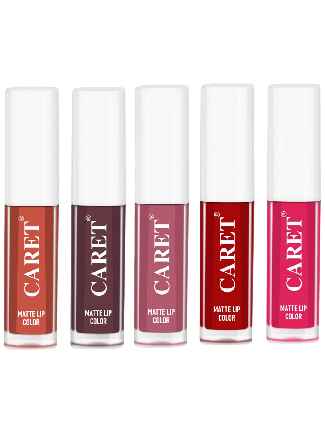 CARET ORGANIC Set Of 5 Water Proof Liquid Matte Lipsticks - 2 ml Each - 6-7-2-3-4, Pink
CARET ORGANIC Set Of 5 Water Proof Liquid Matte Lipsticks - 2 ml Each - 6-7-2-3-4, Pink