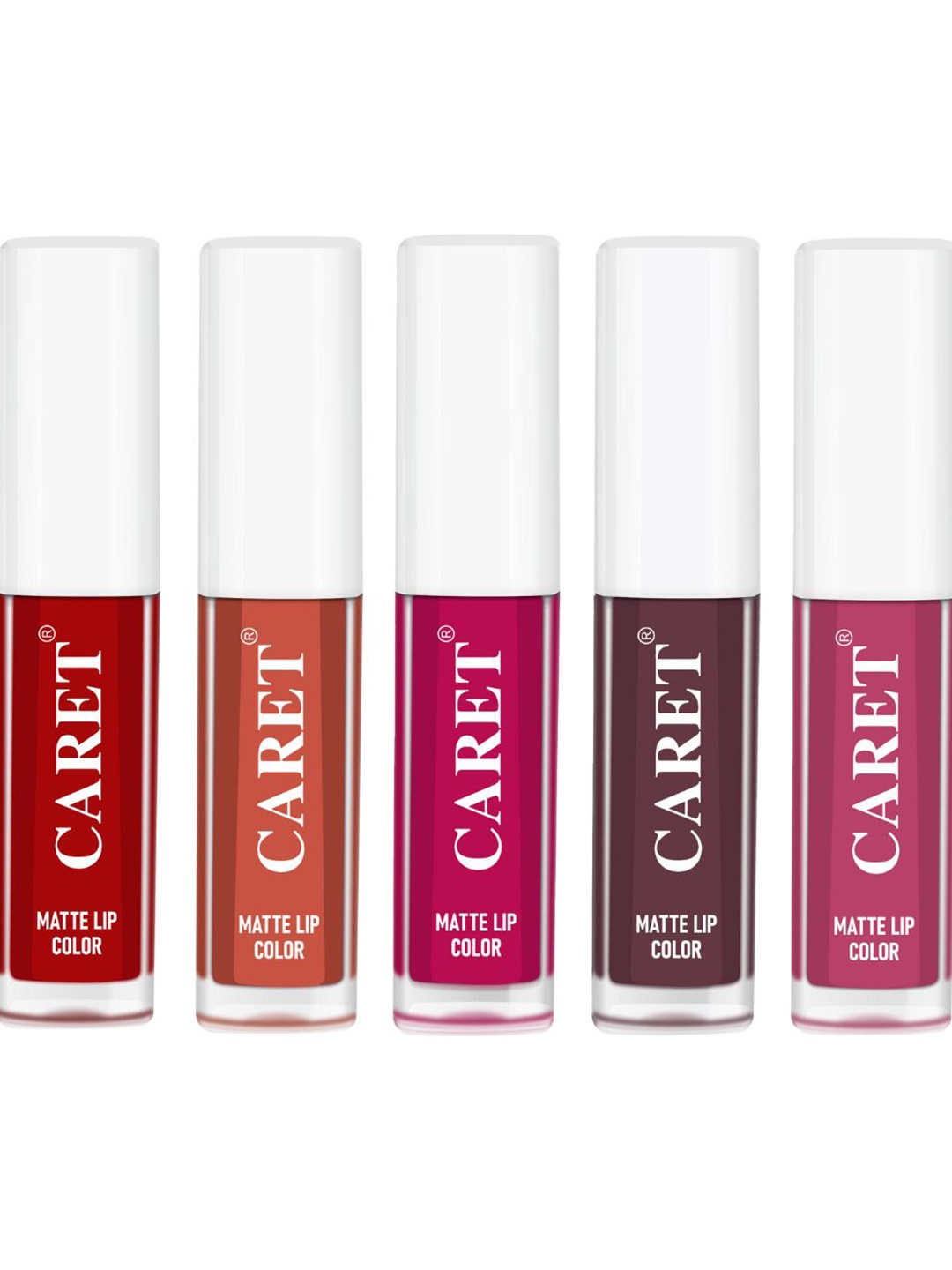 CARET ORGANIC Set Of 5 Long Lasting Liquid Matte Lipsticks - 10 ml - 3 - 6 - 5 - 7 - 8, Red
CARET ORGANIC Set Of 5 Long Lasting Liquid Matte Lipsticks - 10 ml - 3 - 6 - 5 - 7 - 8, Red