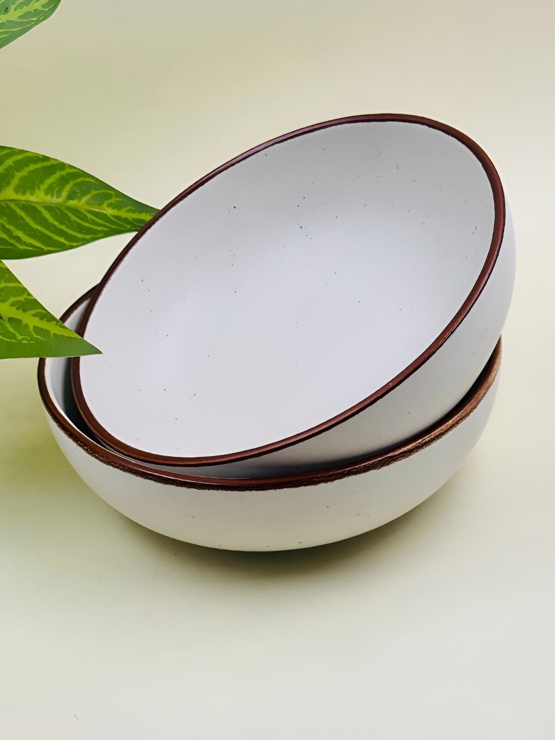 Lupaava White and Brown 2 Pieces Ceramic Matte Microwave Safe Serving Bowl 700 ml Each
Lupaava White and Brown 2 Pieces Ceramic Matte Microwave Safe Serving Bowl 700 ml Each