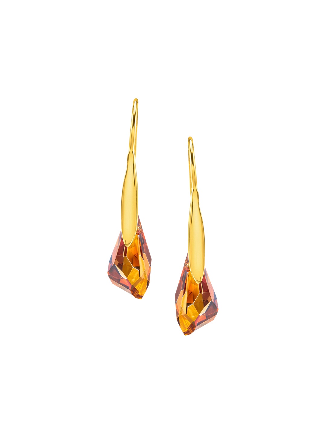 Nipura 925 Sterling Silver Gold-Plated Crystals Studded Teardrop Shaped Drop Earrings
Nipura 925 Sterling Silver Gold-Plated Crystals Studded Teardrop Shaped Drop Earrings
