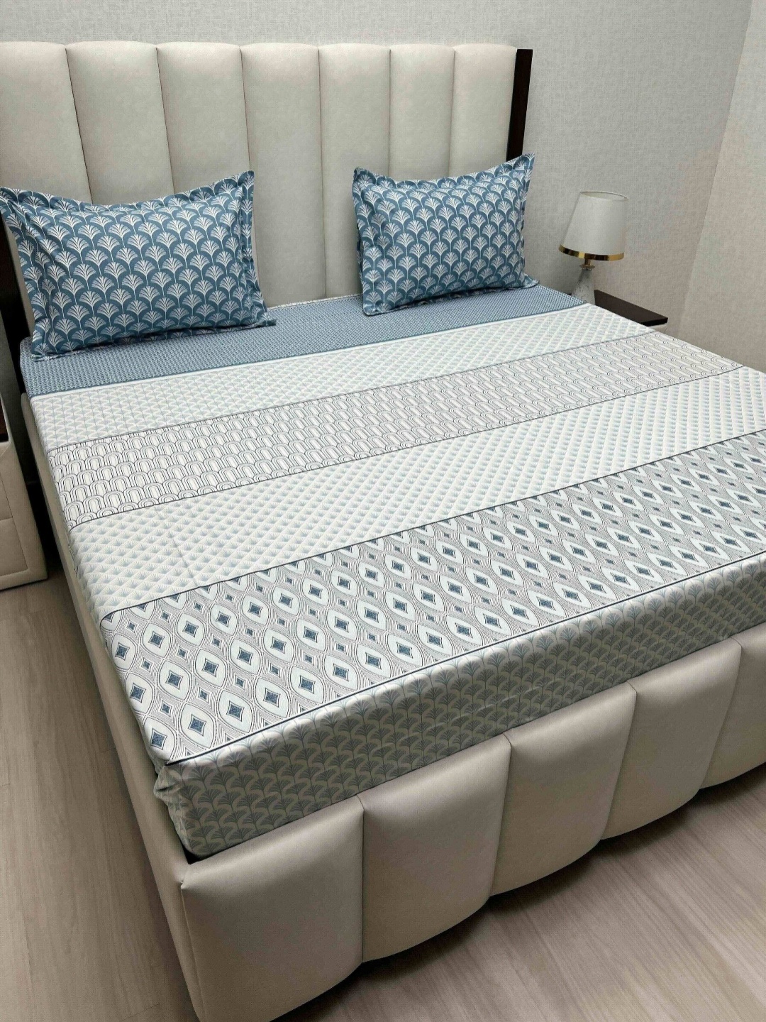 Pure Decor Cotton King Size Double Bed Bedsheet With 2 Pillow Covers 2.74m X 2.74m, Blue
Pure Decor Cotton King Size Double Bed Bedsheet With 2 Pillow Covers 2.74m X 2.74m, Blue