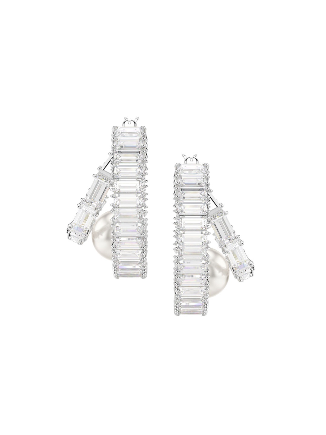 SWAROVSKI CAPSULE Rhodium-Plated Crystal Stone Studded Circular Shaped Hoop Earrings, Silver
SWAROVSKI CAPSULE Rhodium-Plated Crystal Stone Studded Circular Shaped Hoop Earrings, Silver