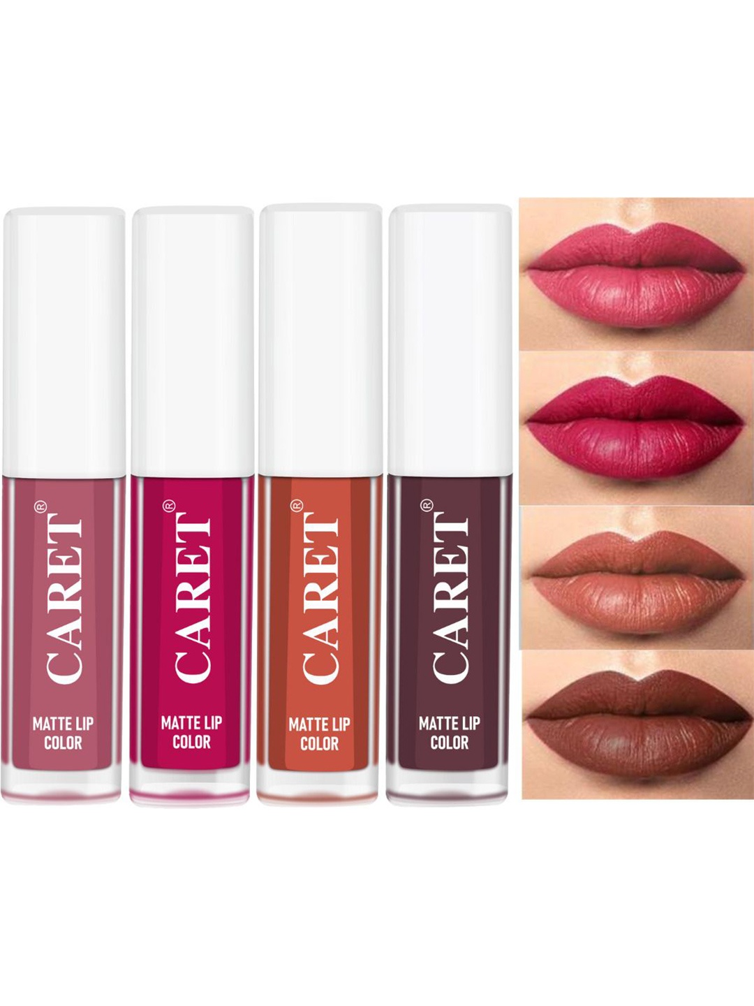 CARET ORGANIC Set Of 4 Super-Pigmented Liquid Matte Lipsticks - 2 ml Each - 2 - 5 - 6 - 7, Red
CARET ORGANIC Set Of 4 Super-Pigmented Liquid Matte Lipsticks - 2 ml Each - 2 - 5 - 6 - 7, Red