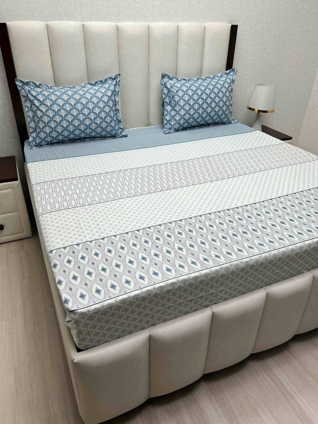Pure Decor Cotton King Size Double Bed Bedsheet With 2 Pillow Covers 2.74m X 2.74m, Blue
Pure Decor Cotton King Size Double Bed Bedsheet With 2 Pillow Covers 2.74m X 2.74m, Blue