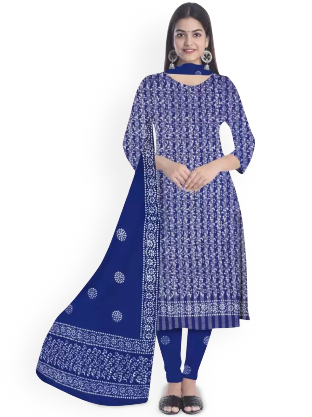 Farooq Dyeing Floral Printed Batik Pure Cotton Unstitched Dress Material, Blue
Farooq Dyeing Floral Printed Batik Pure Cotton Unstitched Dress Material, Blue