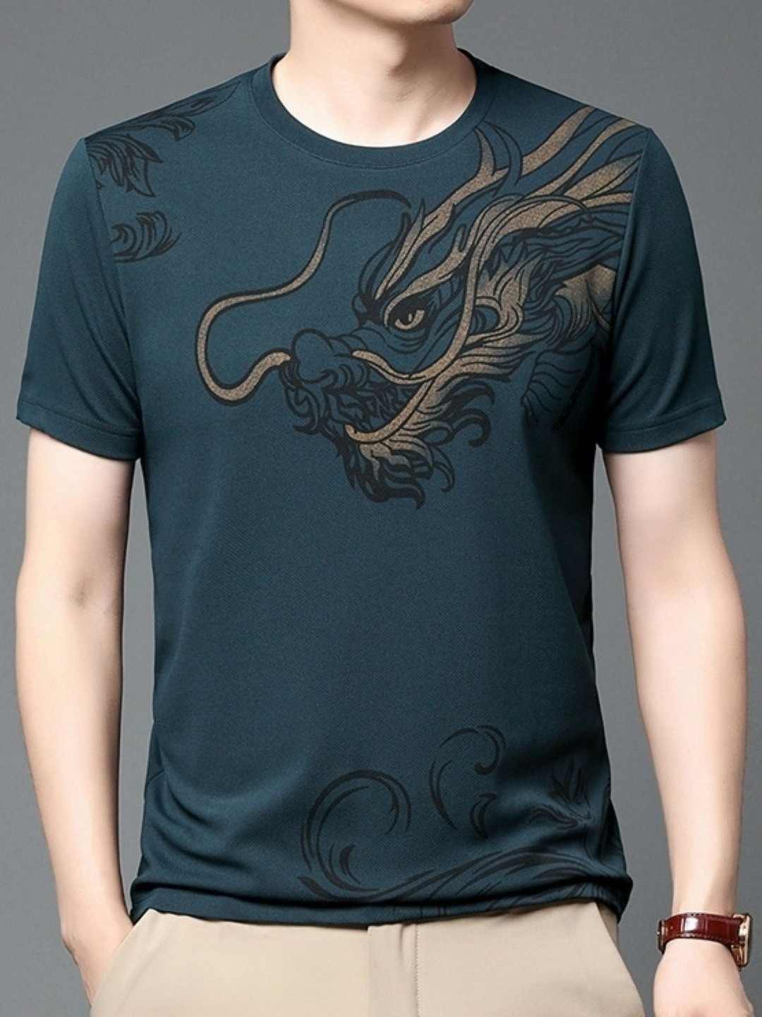 StyleCast Men Graphic Printed Round Neck T-shirt, Teal
StyleCast Men Graphic Printed Round Neck T-shirt, Teal