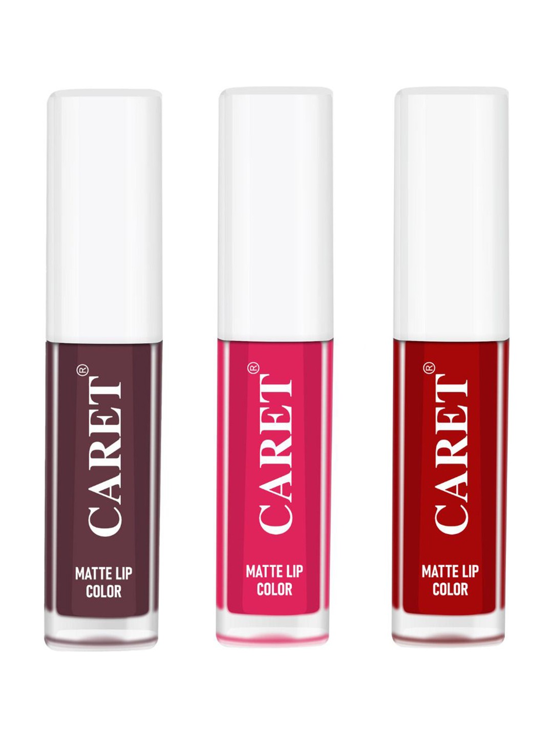 CARET ORGANIC Set Of 3 Super-Pigmented Liquid Matte Lipsticks - 2 ml Each - 7-4-3, Pink
CARET ORGANIC Set Of 3 Super-Pigmented Liquid Matte Lipsticks - 2 ml Each - 7-4-3, Pink