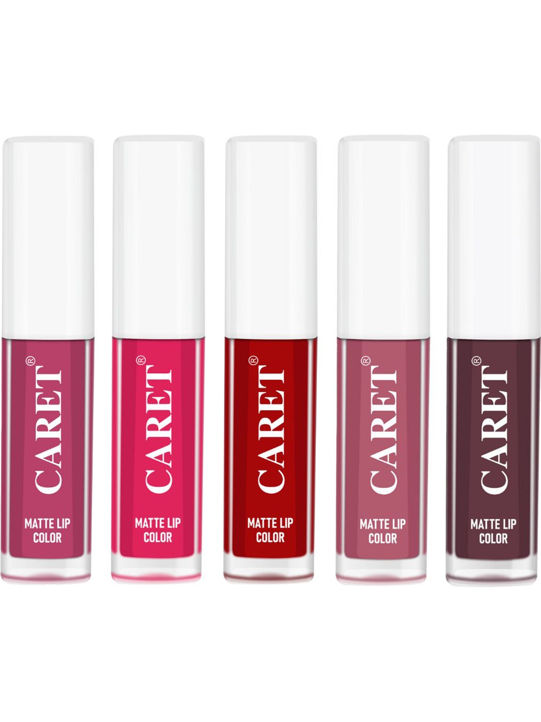 CARET ORGANIC Set Of 5 Super-Pigmented Matte Lipsticks - 2 ml Each - Shade 8-4-3-2-7, Red
CARET ORGANIC Set Of 5 Super-Pigmented Matte Lipsticks - 2 ml Each - Shade 8-4-3-2-7, Red