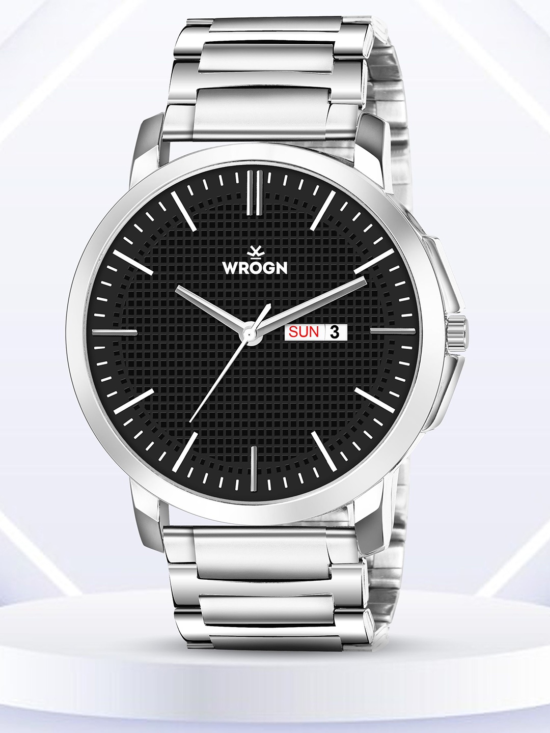 WROGN Men Brass Dial & Stainless Steel Bracelet Style Straps Analogue Watch WR-6607-Black
WROGN Men Brass Dial & Stainless Steel Bracelet Style Straps Analogue Watch WR-6607-Black