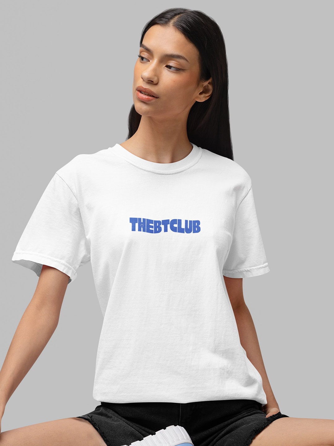 TheBTclub Women Activchill Graphic Printed Round Neck Cotton Relaxed Fit T-shirt, White
TheBTclub Women Activchill Graphic Printed Round Neck Cotton Relaxed Fit T-shirt, White