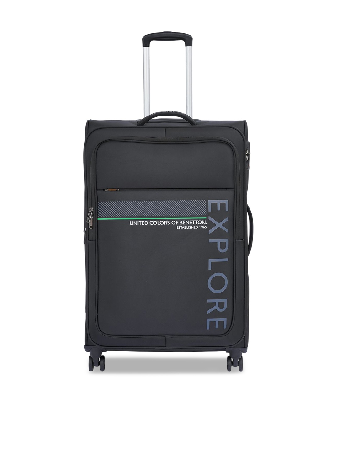 United Colors of Benetton Unisex Garret Plus Printed Soft-Sided Large Trolley Bag, Black
United Colors of Benetton Unisex Garret Plus Printed Soft-Sided Large Trolley Bag, Black