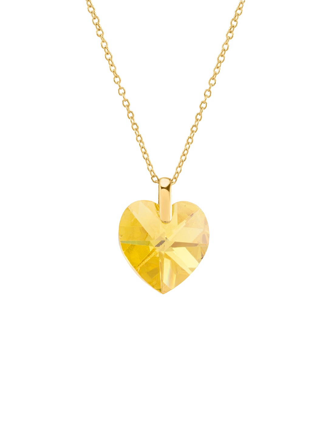 Nipura 925 Sterling Silver Gold-Plated Crystal Studded Heart Shaped Pendant with Chain, Yellow
Nipura 925 Sterling Silver Gold-Plated Crystal Studded Heart Shaped Pendant with Chain, Yellow