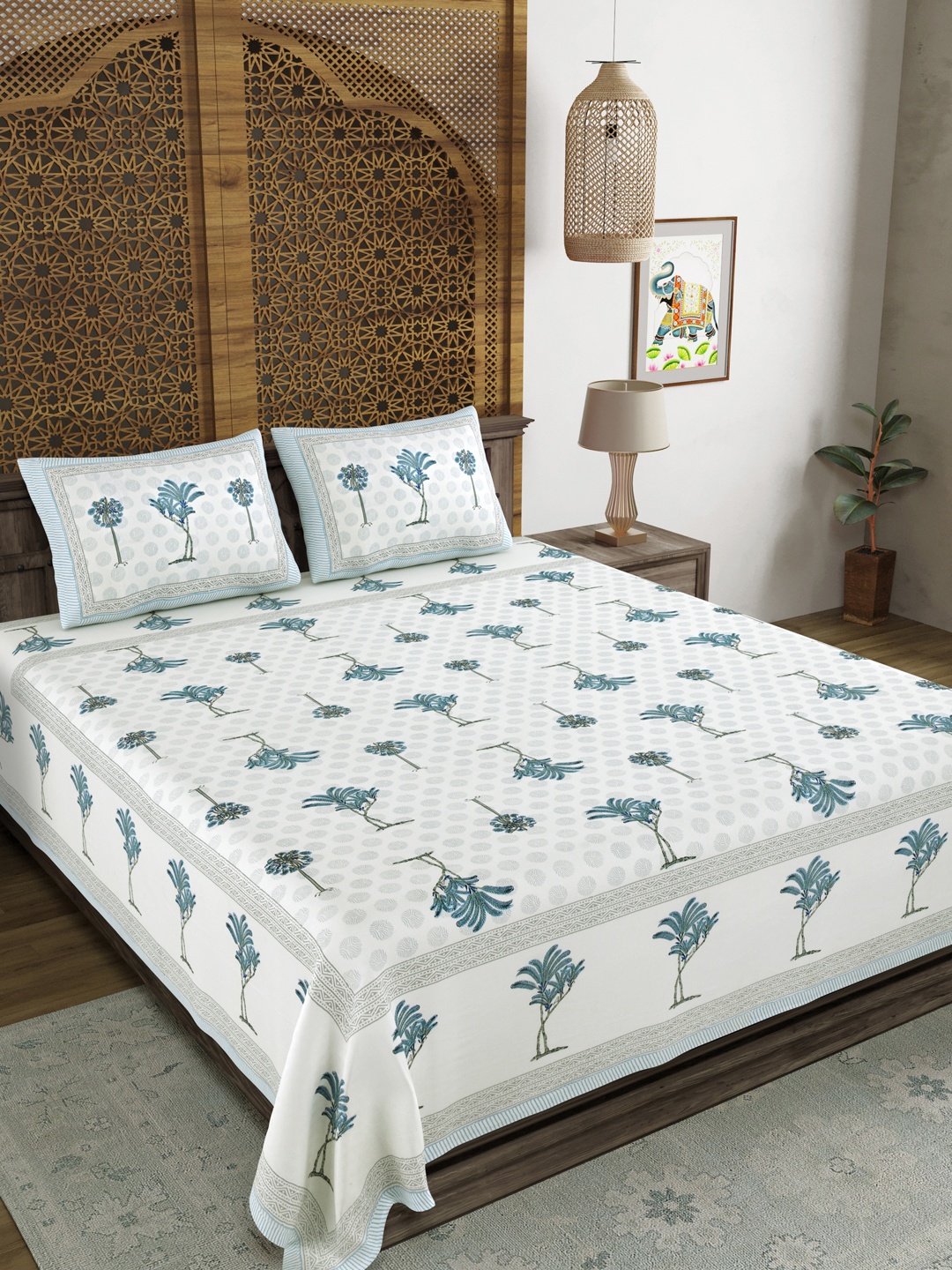 Myntra Elegant Homes White Printed Cotton 120 TC King Bedsheet Set 2.69 m X 2.69 m, Grey
Myntra Elegant Homes White Printed Cotton 120 TC King Bedsheet Set 2.69 m X 2.69 m, Grey