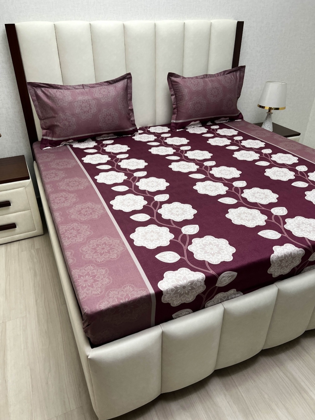 Pure Decor Maroon Floral Printed Pure Cotton 200 TC Flat Queen Bedsheet Set- 2.28m x 2.54m
Pure Decor Maroon Floral Printed Pure Cotton 200 TC Flat Queen Bedsheet Set- 2.28m x 2.54m