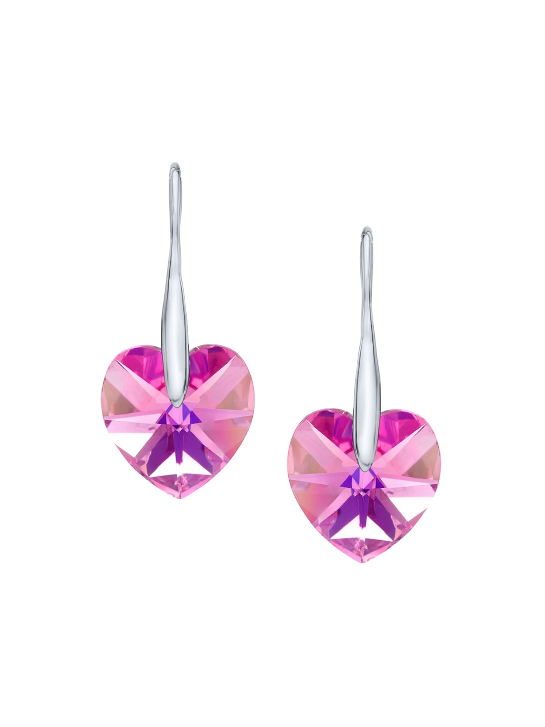 Nipura 925 Sterling Silver Rhodium-Plated Crystals Studded Heart Shaped Drop Earrings
Nipura 925 Sterling Silver Rhodium-Plated Crystals Studded Heart Shaped Drop Earrings