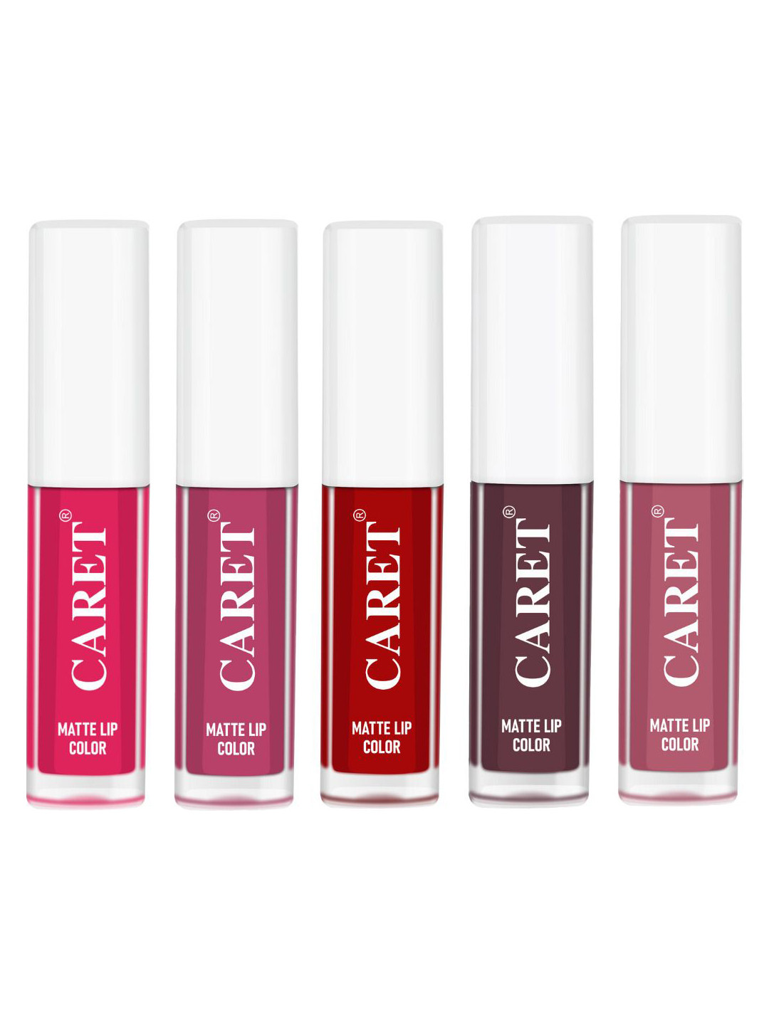 CARET ORGANIC Set Of 5 Long Stay Matte Liquid Lipstick - 2 ml Each - 04-08-03-07-02, Pink
CARET ORGANIC Set Of 5 Long Stay Matte Liquid Lipstick - 2 ml Each - 04-08-03-07-02, Pink