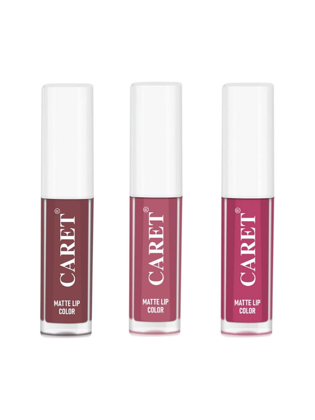 CARET ORGANIC Set Of 3 Super-Pigmented Quick Dry Liquid Matte Lipsticks - 6 ml - 1-2-8, Pink
CARET ORGANIC Set Of 3 Super-Pigmented Quick Dry Liquid Matte Lipsticks - 6 ml - 1-2-8, Pink