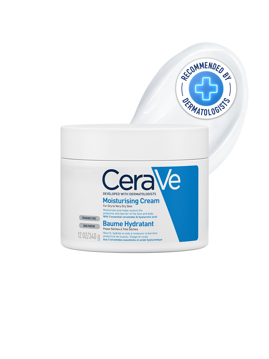 CeraVe Moisturizing Barrier Repair Cream with Ceramides & Hyaluronic Acid - 340 g, White
CeraVe Moisturizing Barrier Repair Cream with Ceramides & Hyaluronic Acid - 340 g, White