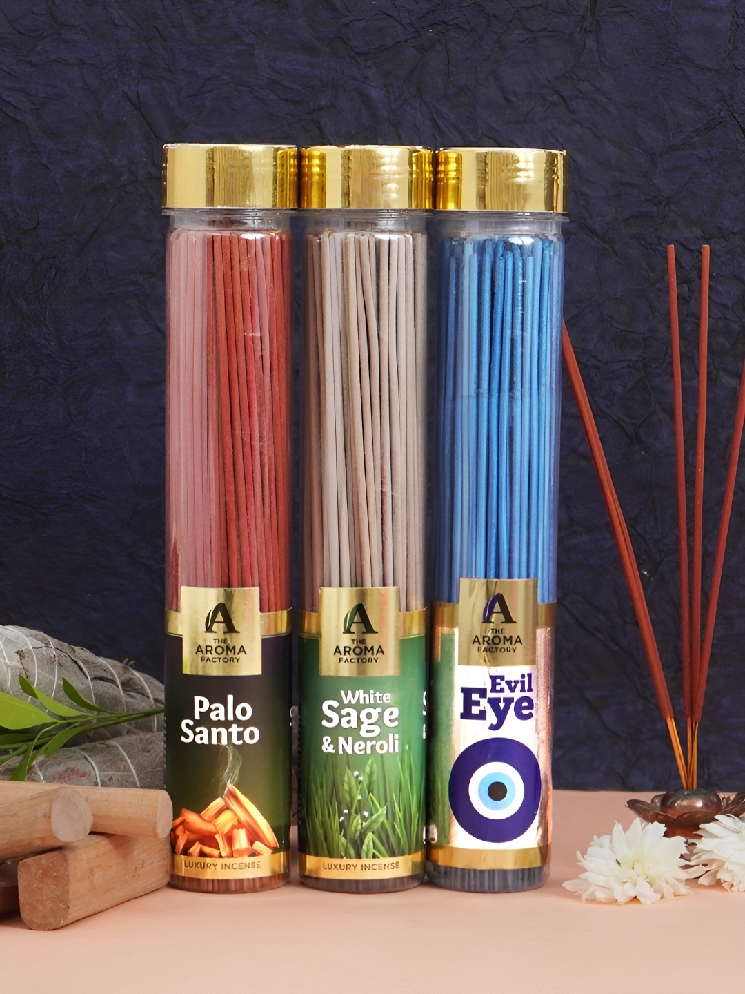 The Aroma Factory Transparent & Gold-Toned 3 Pieces Wooden Natural & Herbal Incense Sticks
The Aroma Factory Transparent & Gold-Toned 3 Pieces Wooden Natural & Herbal Incense Sticks