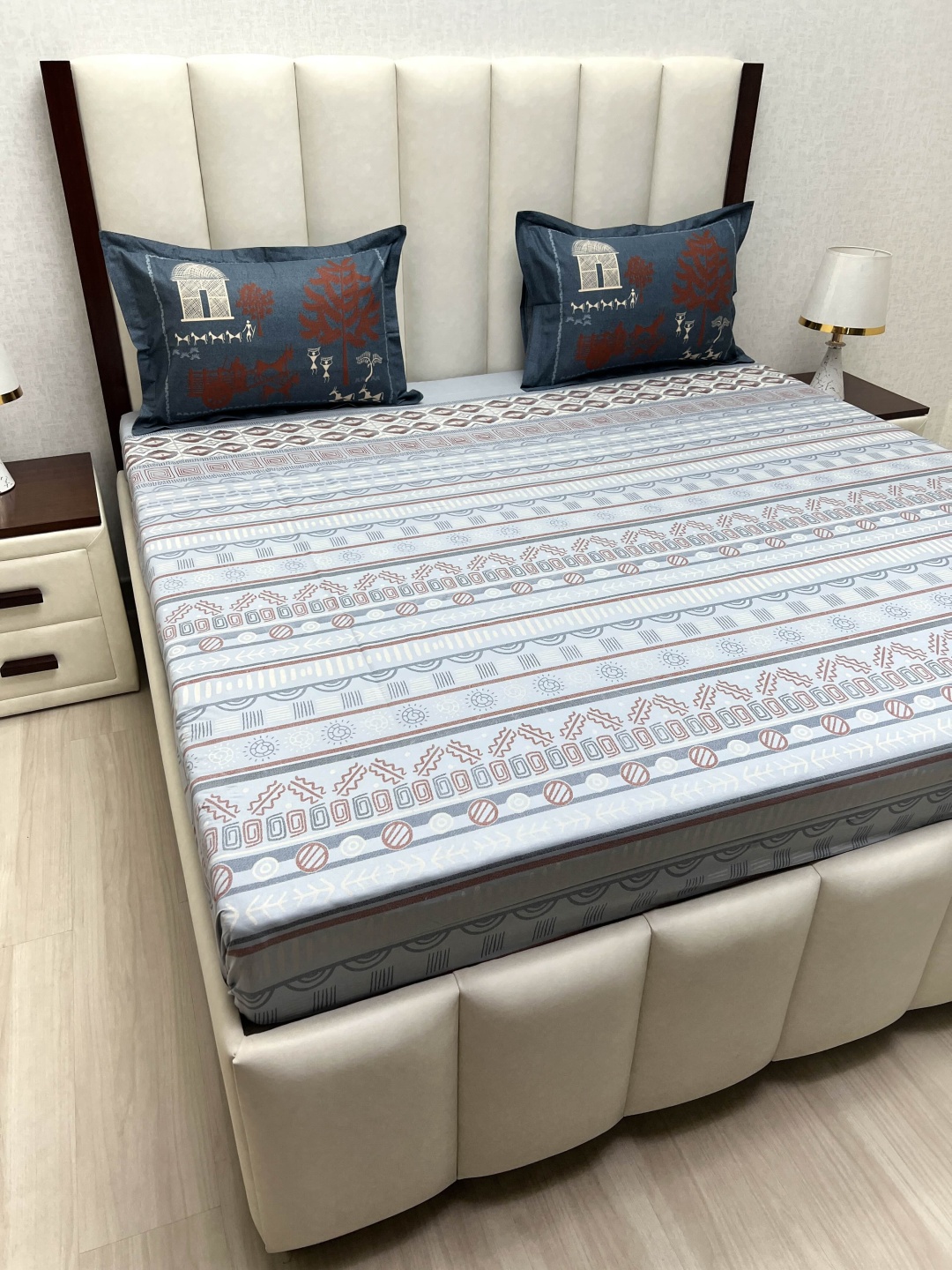 Pure Decor Cotton King Size Double Bed Bedsheet With 2 Pillow Covers 2.74m X 2.74m, Blue
Pure Decor Cotton King Size Double Bed Bedsheet With 2 Pillow Covers 2.74m X 2.74m, Blue