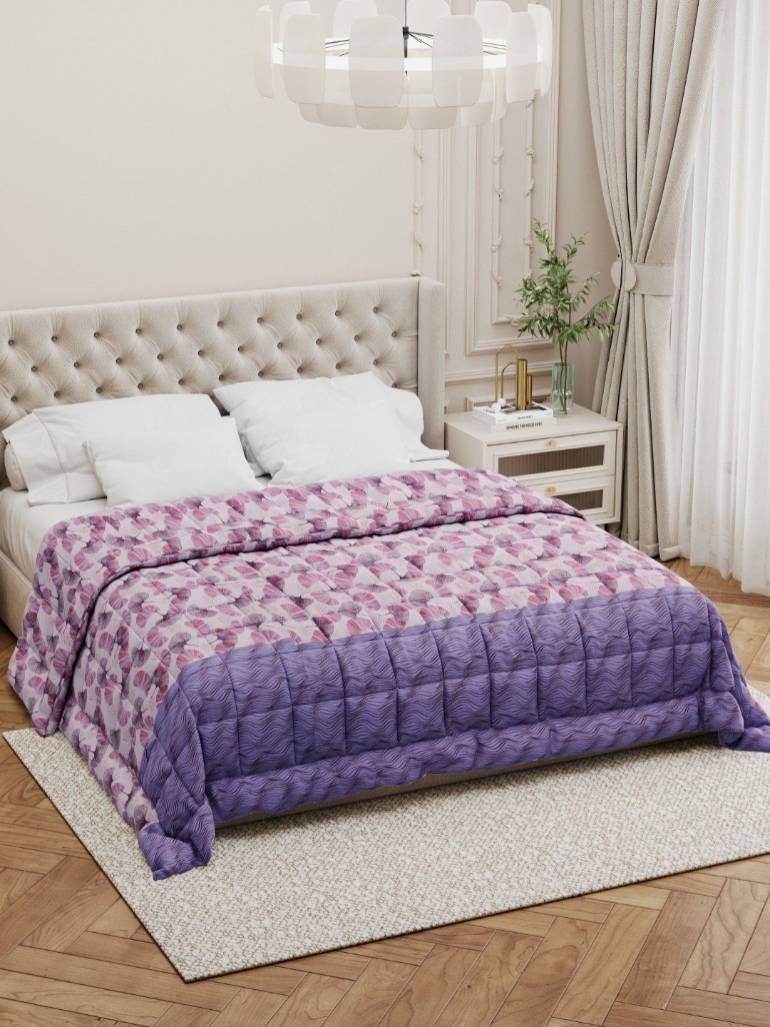 Salona Bichona Shine Pink Floral Cotton AC Room 150 GSM Reversible Double Bed Comforter
Salona Bichona Shine Pink Floral Cotton AC Room 150 GSM Reversible Double Bed Comforter