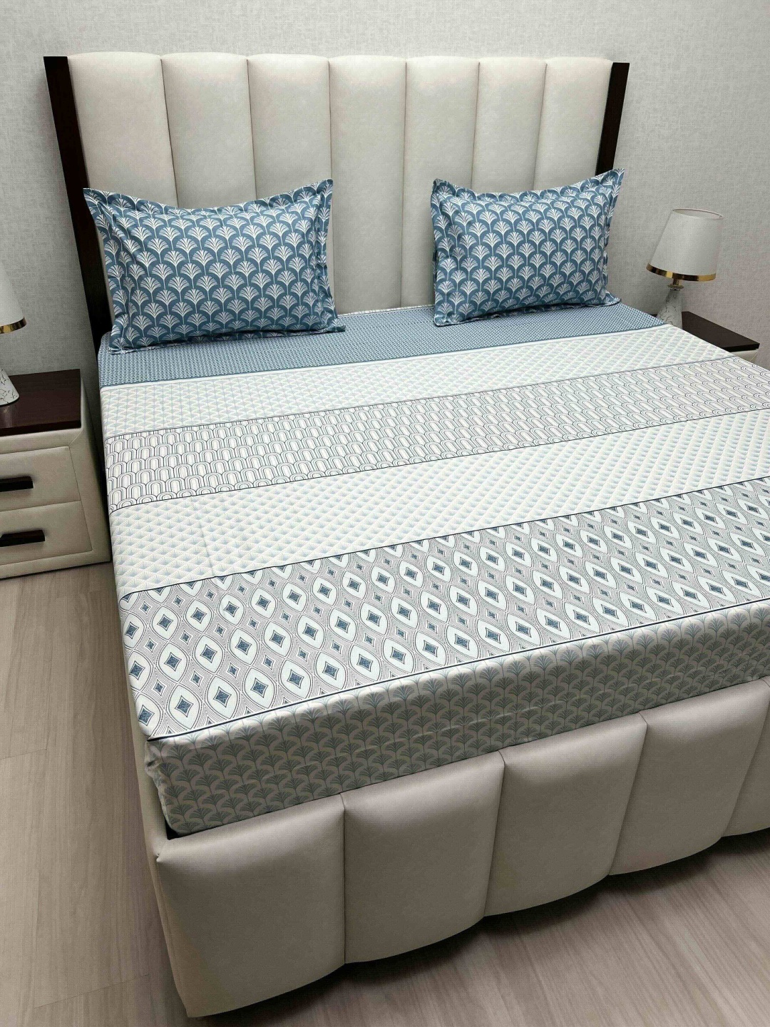Pure Decor Cotton King Size Double Bed Bedsheet With 2 Pillow Covers 2.74m X 2.74m, Blue
Pure Decor Cotton King Size Double Bed Bedsheet With 2 Pillow Covers 2.74m X 2.74m, Blue