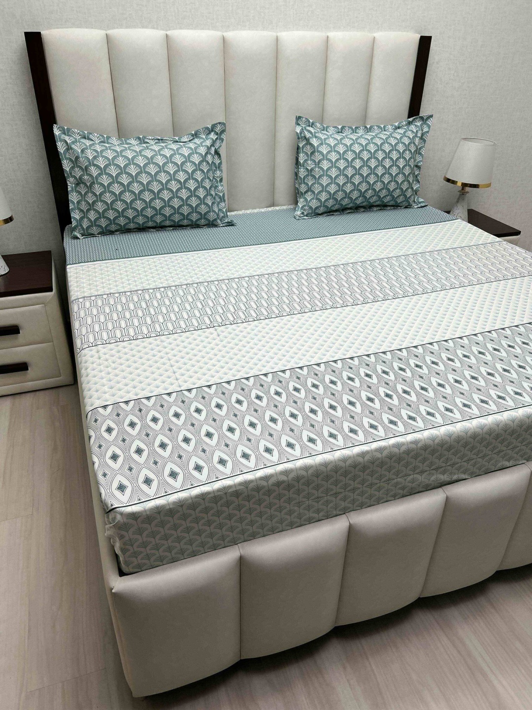 Pure Decor Cotton King Size Double Bed Bedsheet With 2 Pillow Covers 2.74m X 2.74m, Green
Pure Decor Cotton King Size Double Bed Bedsheet With 2 Pillow Covers 2.74m X 2.74m, Green