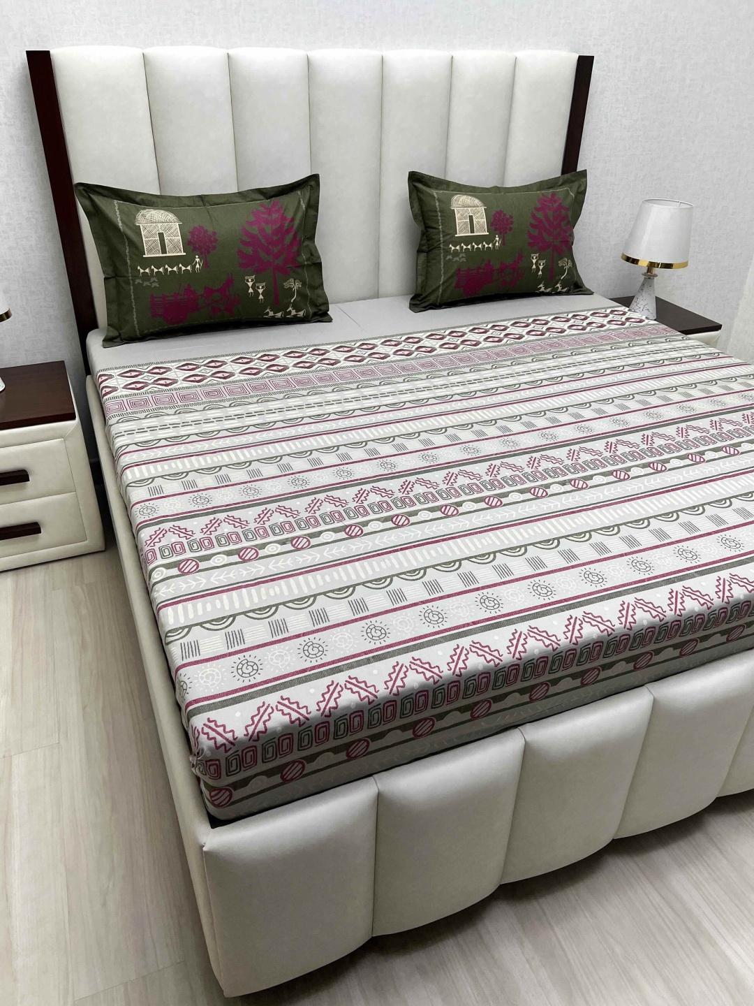 Pure Decor Cotton King Size Double Bed Bedsheet With 2 Pillow Covers 2.74m X 2.74m, Green
Pure Decor Cotton King Size Double Bed Bedsheet With 2 Pillow Covers 2.74m X 2.74m, Green
