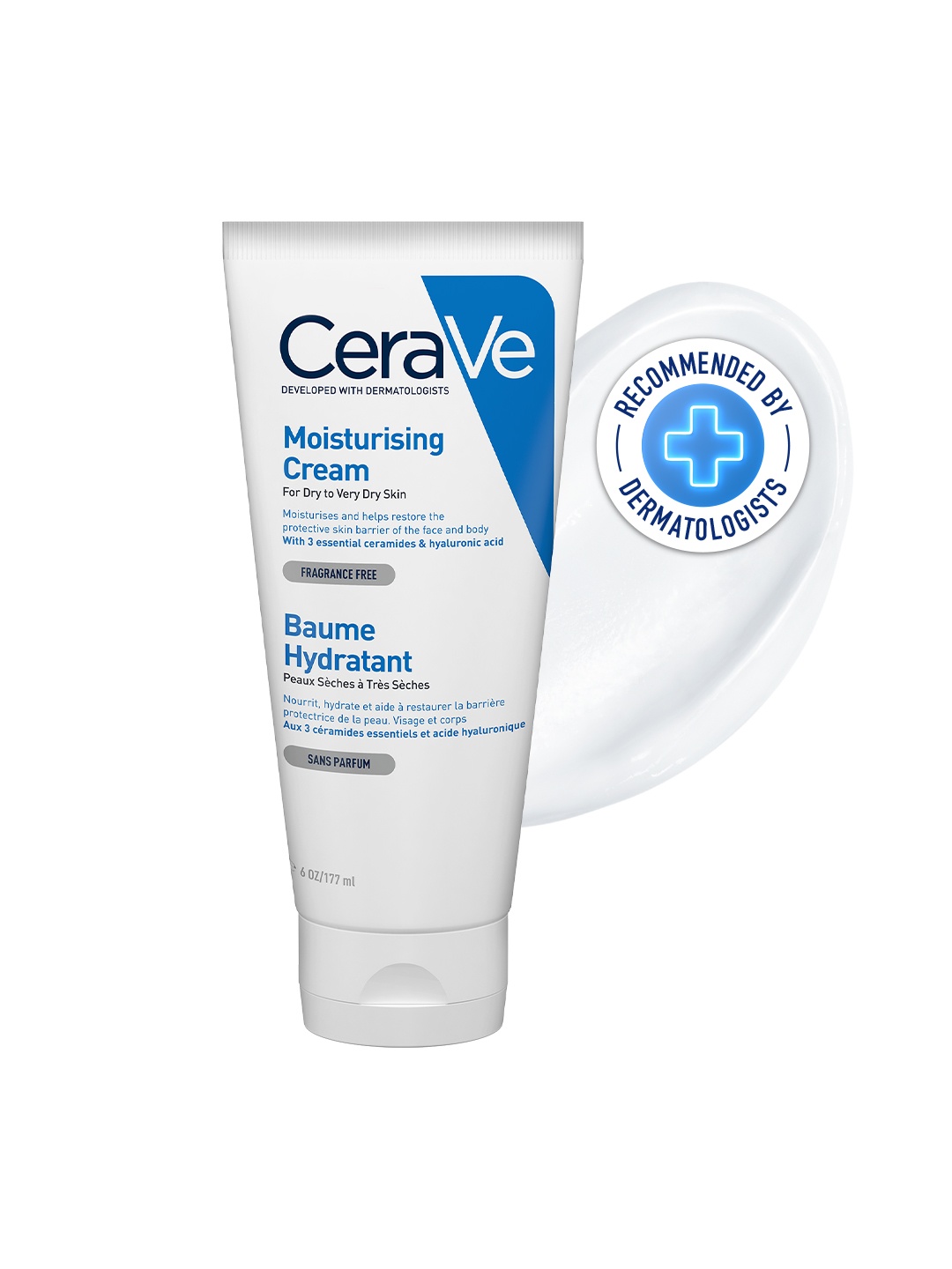CeraVe Moisturizing Barrier Repair Cream with Ceramides & Hyaluronic Acid - 177 ml, White
CeraVe Moisturizing Barrier Repair Cream with Ceramides & Hyaluronic Acid - 177 ml, White