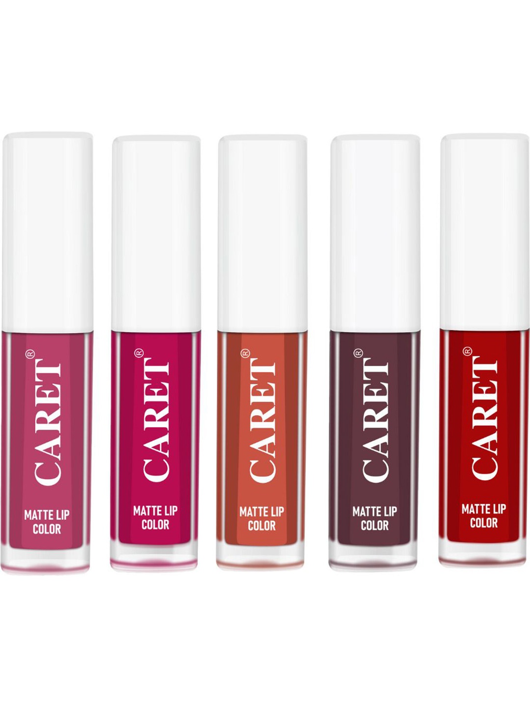 CARET ORGANIC Set Of 5 Super-Pigmented Matte Lipsticks - 2 ml Each - Shade 8-5-6-7-3, Pink
CARET ORGANIC Set Of 5 Super-Pigmented Matte Lipsticks - 2 ml Each - Shade 8-5-6-7-3, Pink