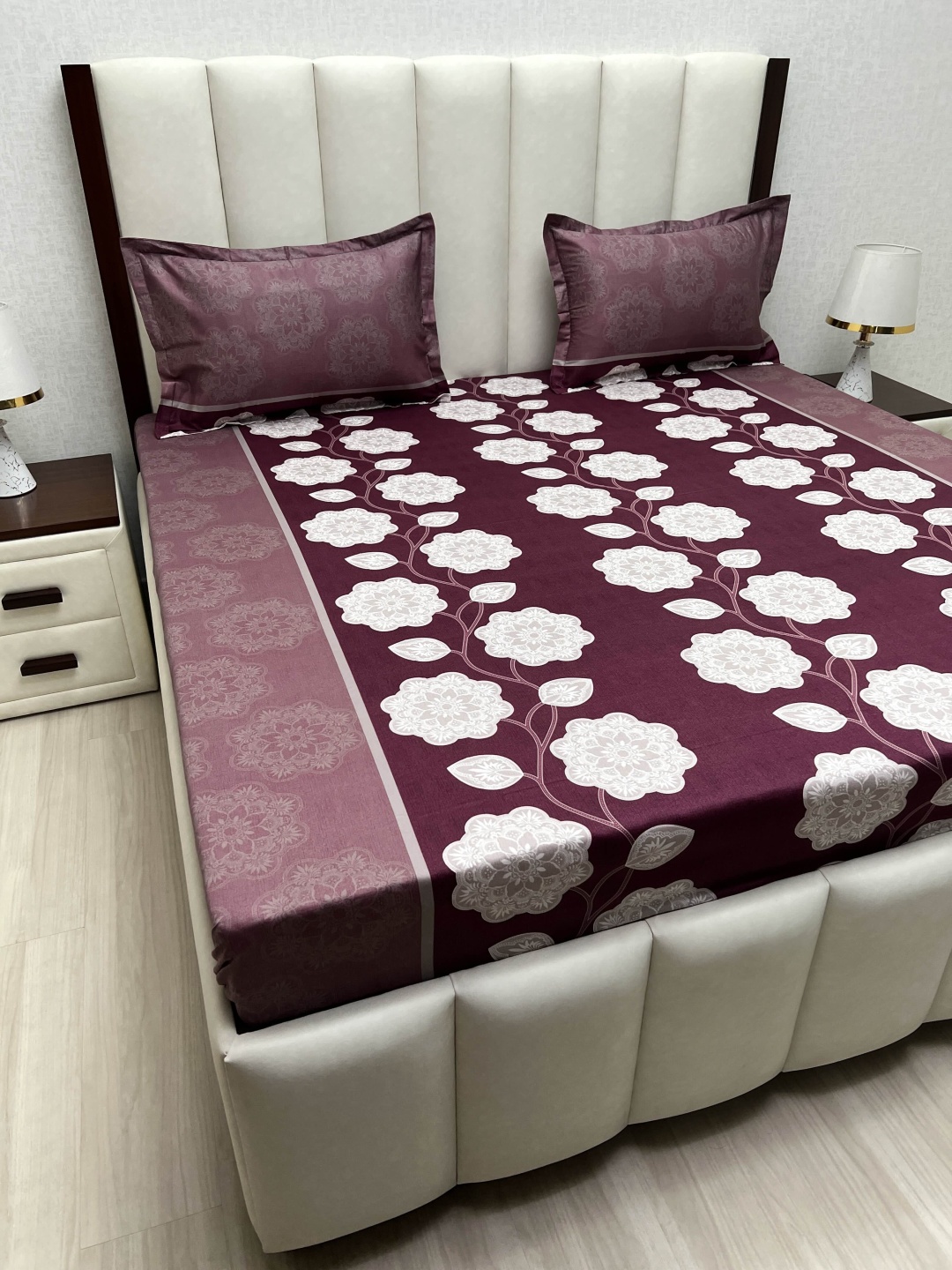 Pure Decor Passion Fur Maroon Printed 300 TC Pure Cotton Queen Bedsheet Set 2.54M x 2.28 M
Pure Decor Passion Fur Maroon Printed 300 TC Pure Cotton Queen Bedsheet Set 2.54M x 2.28 M