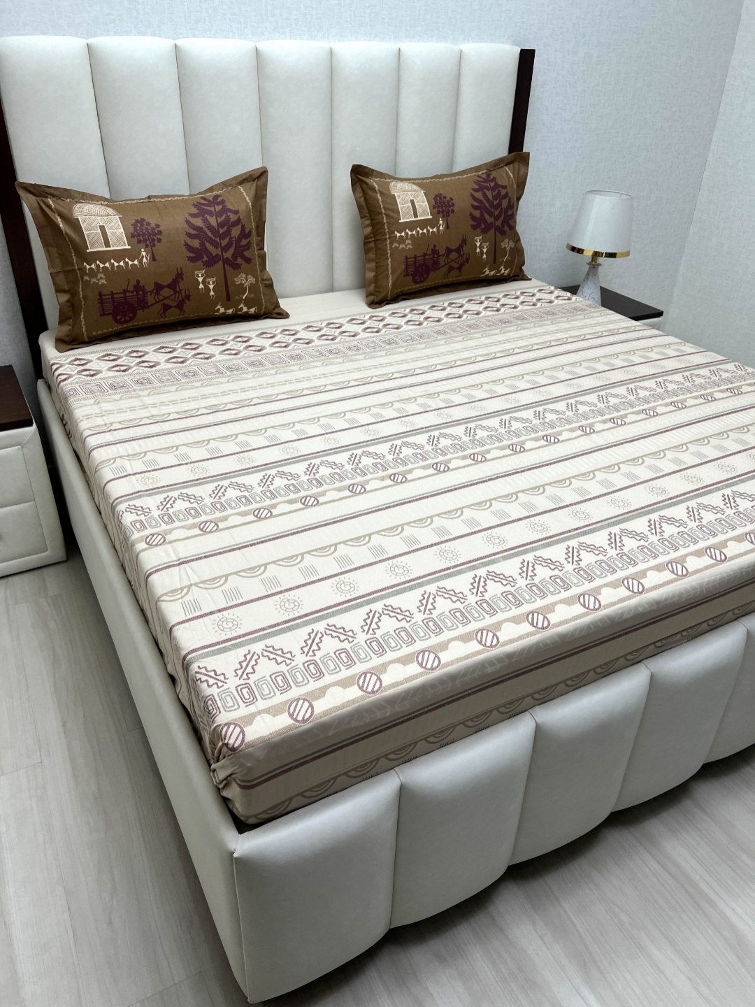 Pure Decor Cotton King Size Double Bed Bedsheet With 2 Pillow Covers 2.74m X 2.74m, Brown
Pure Decor Cotton King Size Double Bed Bedsheet With 2 Pillow Covers 2.74m X 2.74m, Brown