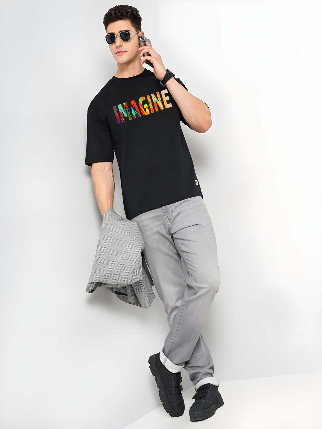 Krimmple Men Typography Printed Round Neck Pure Cotton Relaxed Fit T-shirt, Black
Krimmple Men Typography Printed Round Neck Pure Cotton Relaxed Fit T-shirt, Black