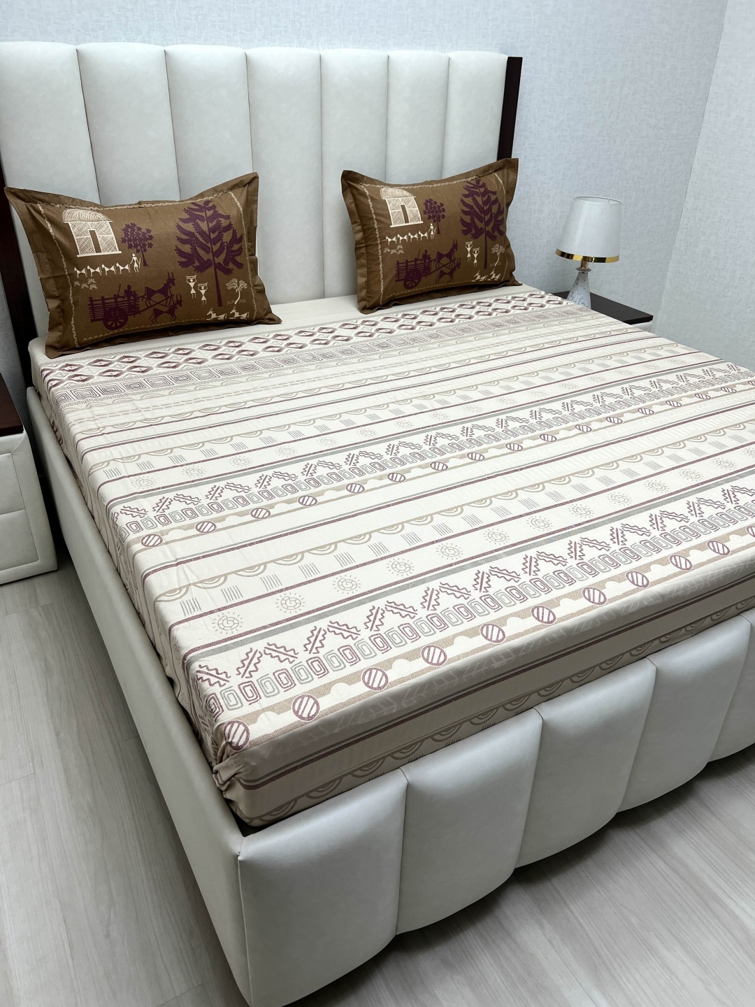 Pure Decor Cotton King Size Double Bed Bedsheet With 2 Pillow Covers 2.74m X 2.74m, Brown
Pure Decor Cotton King Size Double Bed Bedsheet With 2 Pillow Covers 2.74m X 2.74m, Brown