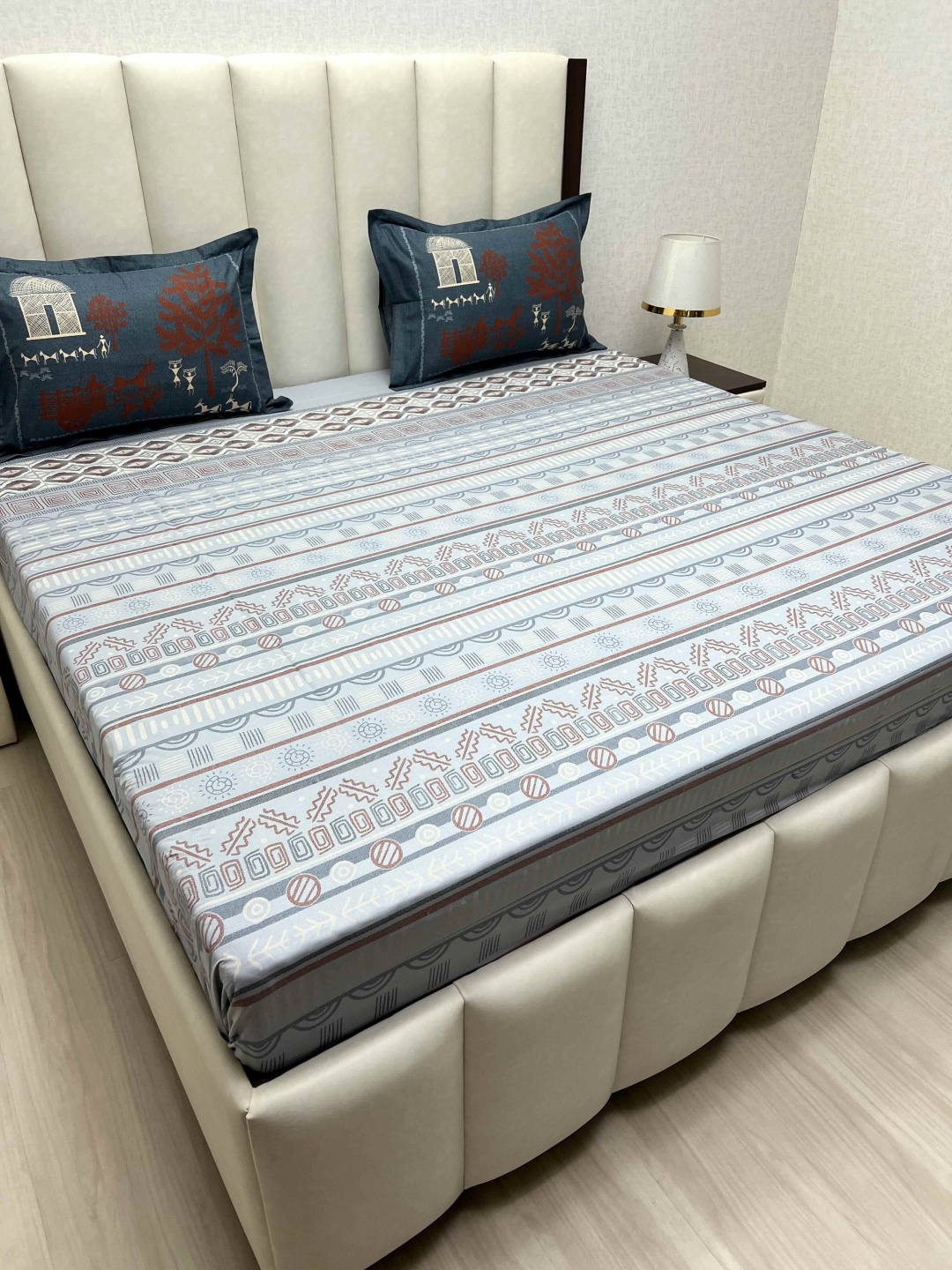 Pure Decor Cotton King Size Double Bed Bedsheet With 2 Pillow Covers 2.74m X 2.74m, Blue
Pure Decor Cotton King Size Double Bed Bedsheet With 2 Pillow Covers 2.74m X 2.74m, Blue