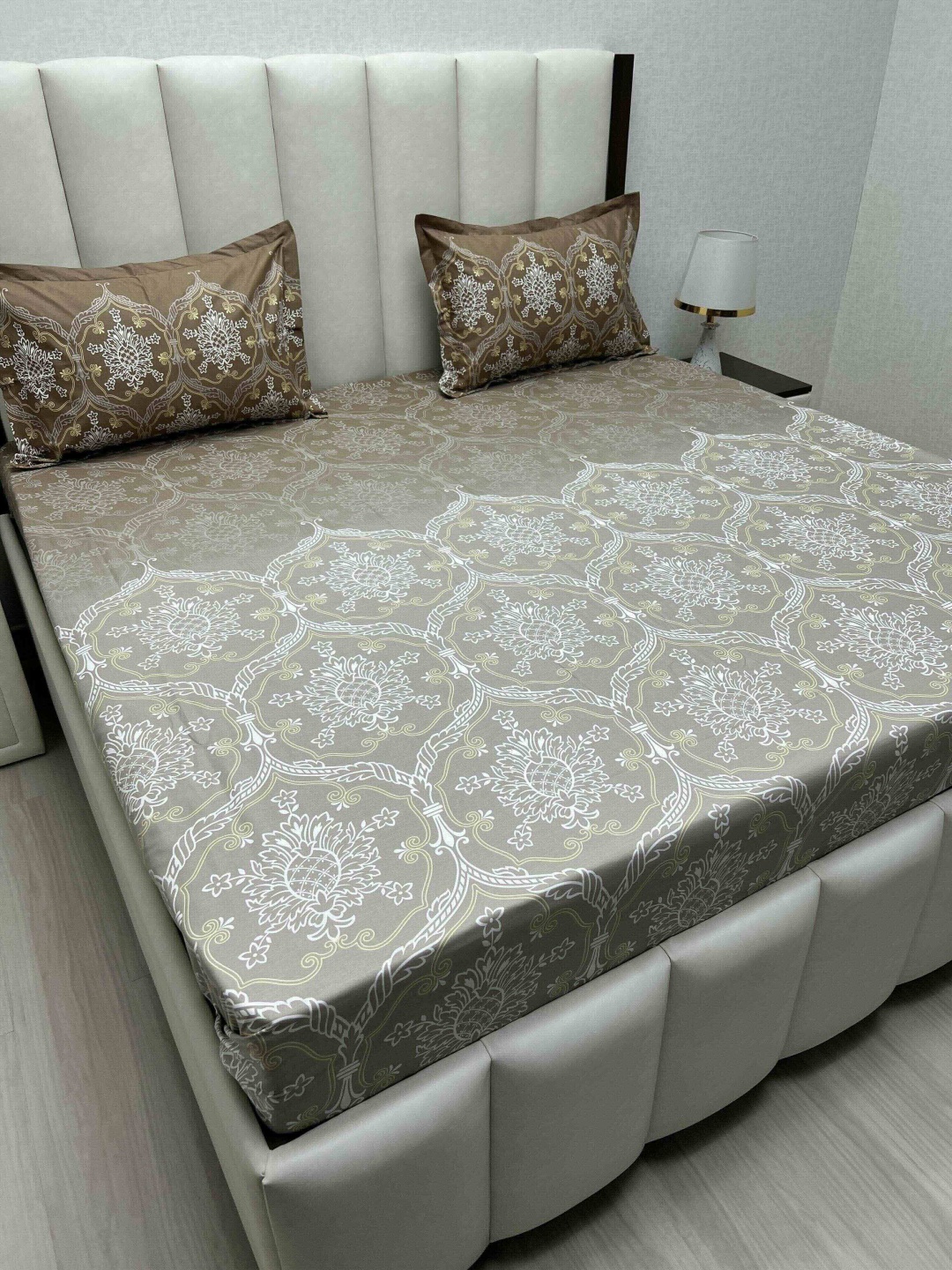Pure Decor Cotton King Size Double Bed Bedsheet With 2 Pillow Covers 2.74m X 2.74m, Grey
Pure Decor Cotton King Size Double Bed Bedsheet With 2 Pillow Covers 2.74m X 2.74m, Grey