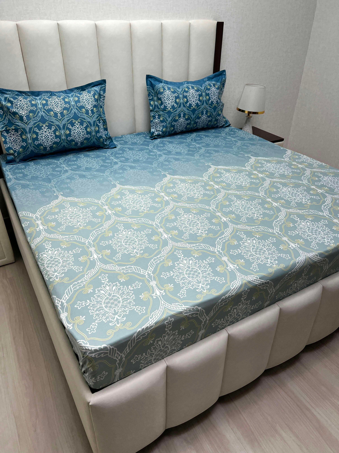 Pure Decor Cotton King Size Double Bed Bedsheet With 2 Pillow Covers 2.74m X 2.74m, Blue
Pure Decor Cotton King Size Double Bed Bedsheet With 2 Pillow Covers 2.74m X 2.74m, Blue