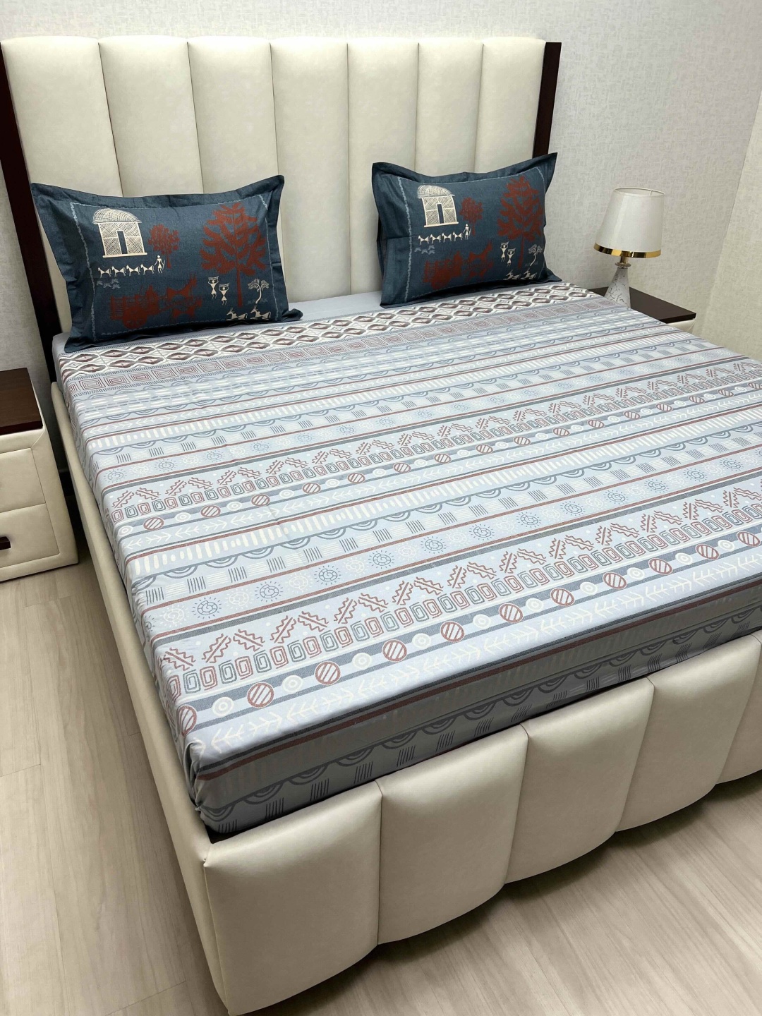 Pure Decor Cotton King Size Double Bed Bedsheet With 2 Pillow Covers 2.74m X 2.74m, Blue
Pure Decor Cotton King Size Double Bed Bedsheet With 2 Pillow Covers 2.74m X 2.74m, Blue