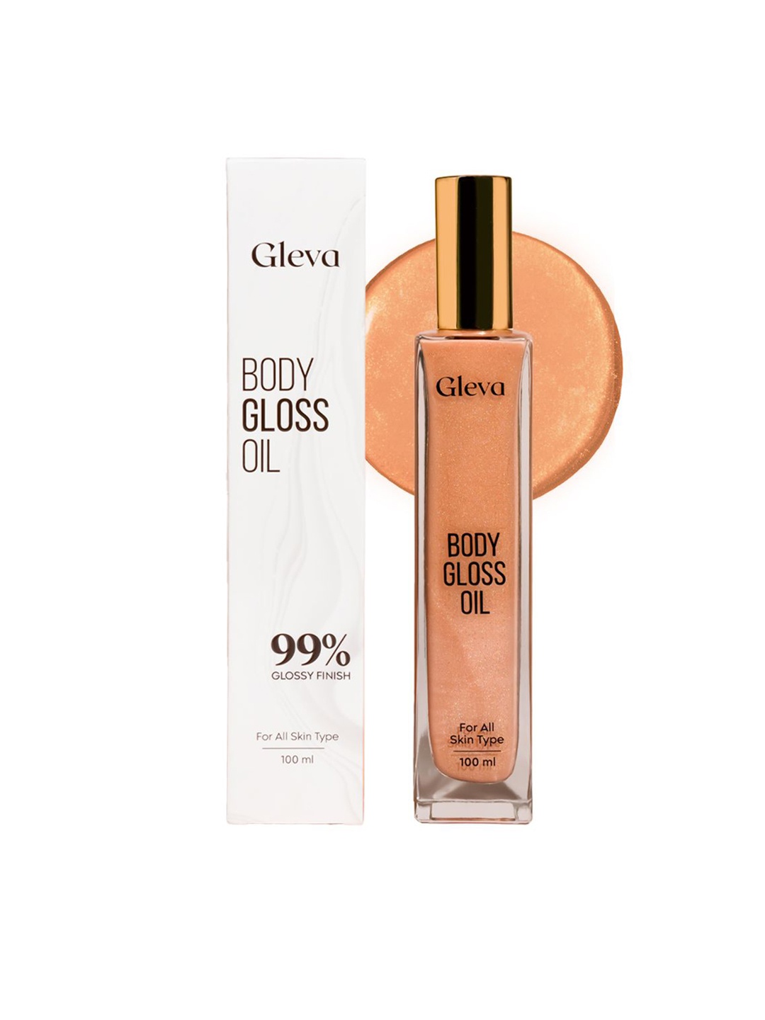 Gleva Lightweight & Fast Absorbing Body Gloss Shimmer Oil With Vitamin E - 100ml, Beige
Gleva Lightweight & Fast Absorbing Body Gloss Shimmer Oil With Vitamin E - 100ml, Beige
