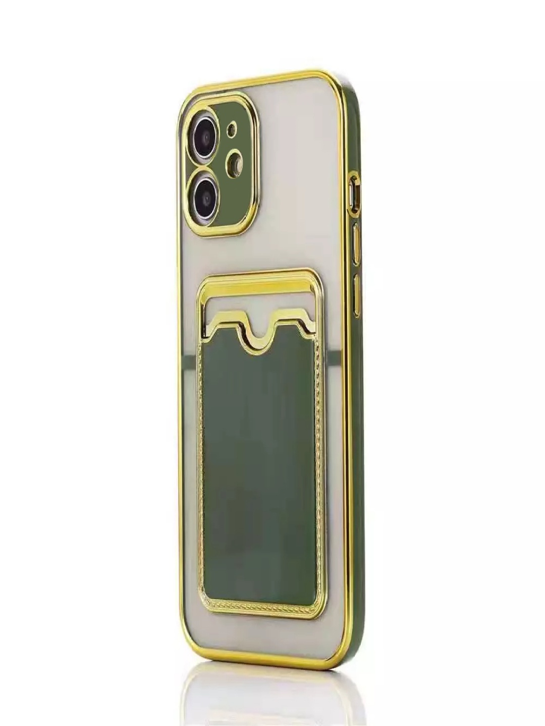 Luxury Kase Solid iPhone 11 Electroplated Phone Case With Card Holder Back Case, Green
Luxury Kase Solid iPhone 11 Electroplated Phone Case With Card Holder Back Case, Green