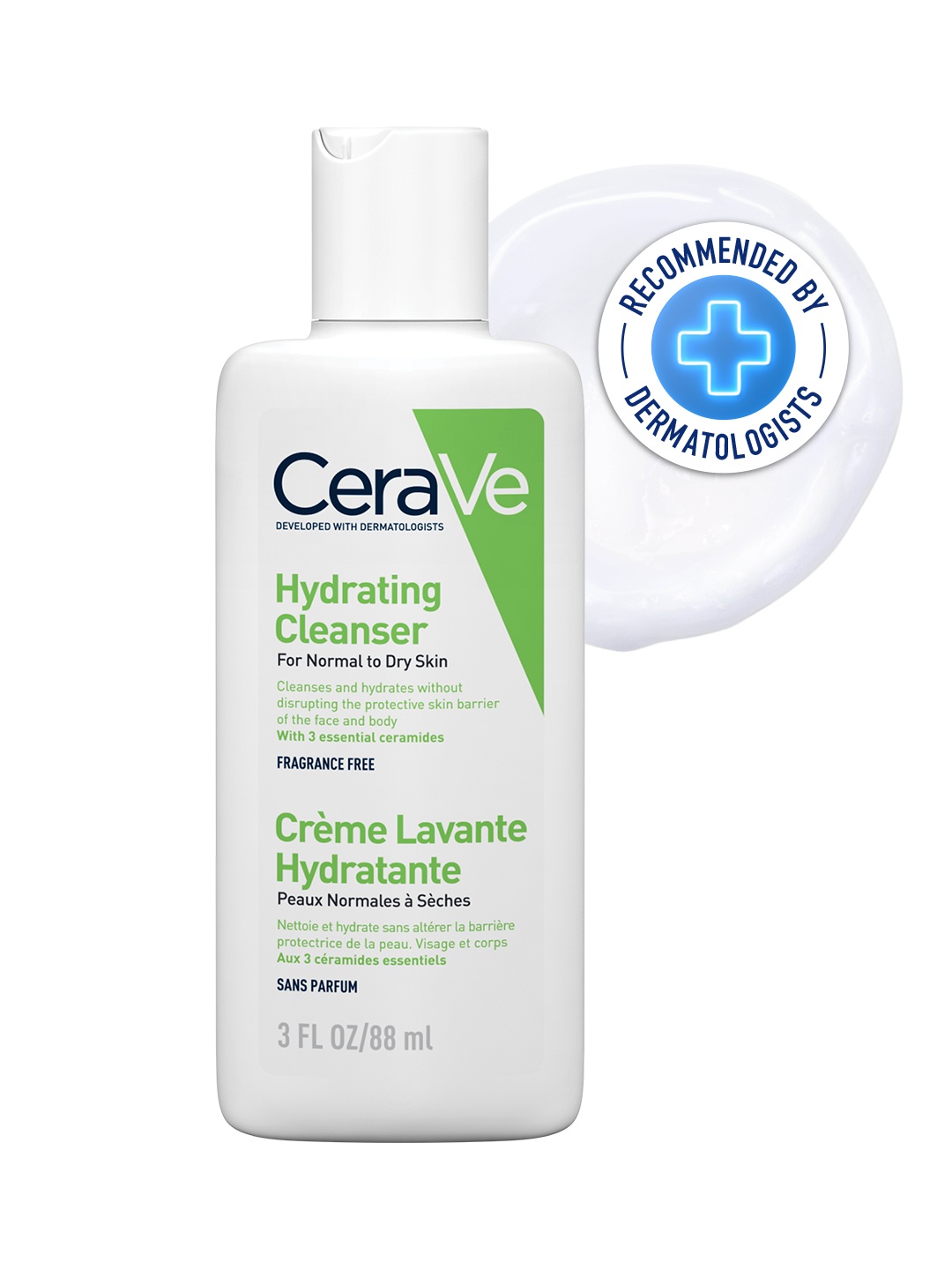 CeraVe Hydrating Cleanser For Dry Skin with Ceramides & Hyaluronic Acid- 88ml, White
CeraVe Hydrating Cleanser For Dry Skin with Ceramides & Hyaluronic Acid- 88ml, White