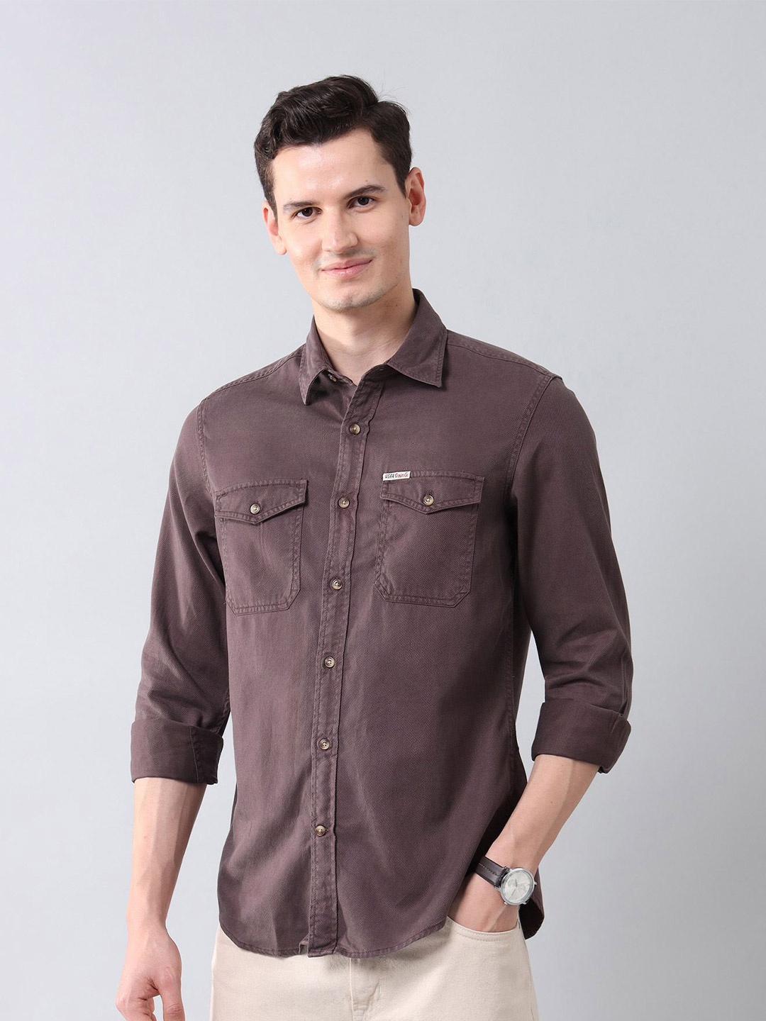 U.S. Polo Assn. Denim Co. Men Classic Fit Spread Collar Solid Cotton Casual Shirt, Brown
U.S. Polo Assn. Denim Co. Men Classic Fit Spread Collar Solid Cotton Casual Shirt, Brown
