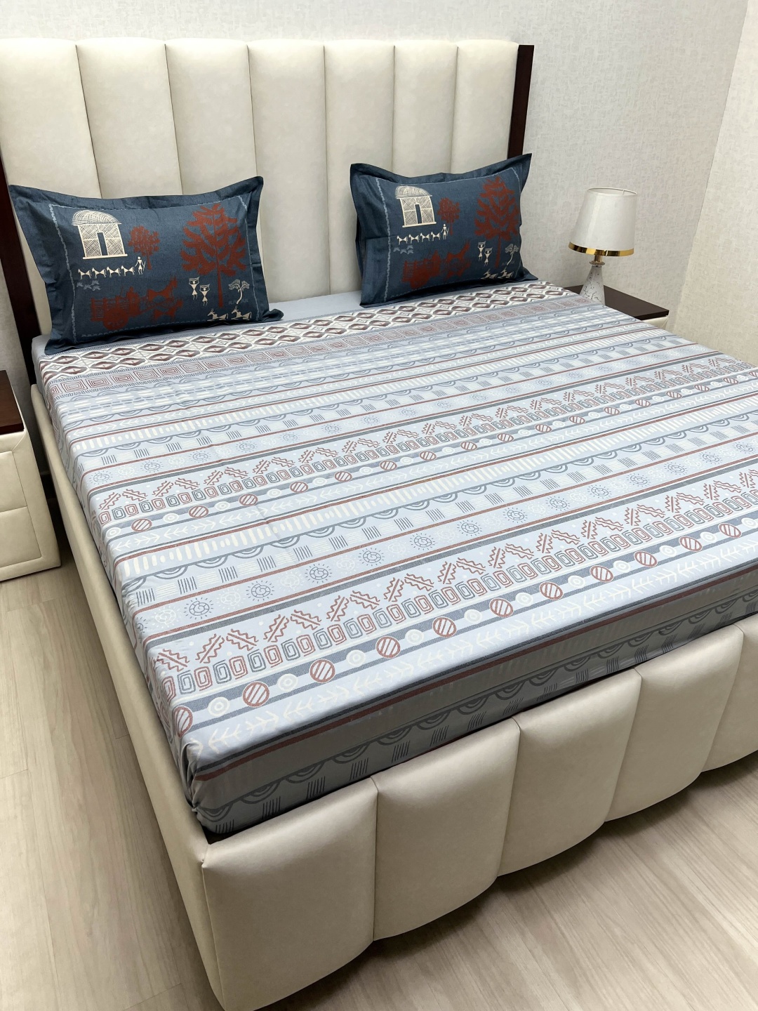 Pure Decor Cotton King Size Double Bed Bedsheet With 2 Pillow Covers 2.74m X 2.74m, Blue
Pure Decor Cotton King Size Double Bed Bedsheet With 2 Pillow Covers 2.74m X 2.74m, Blue