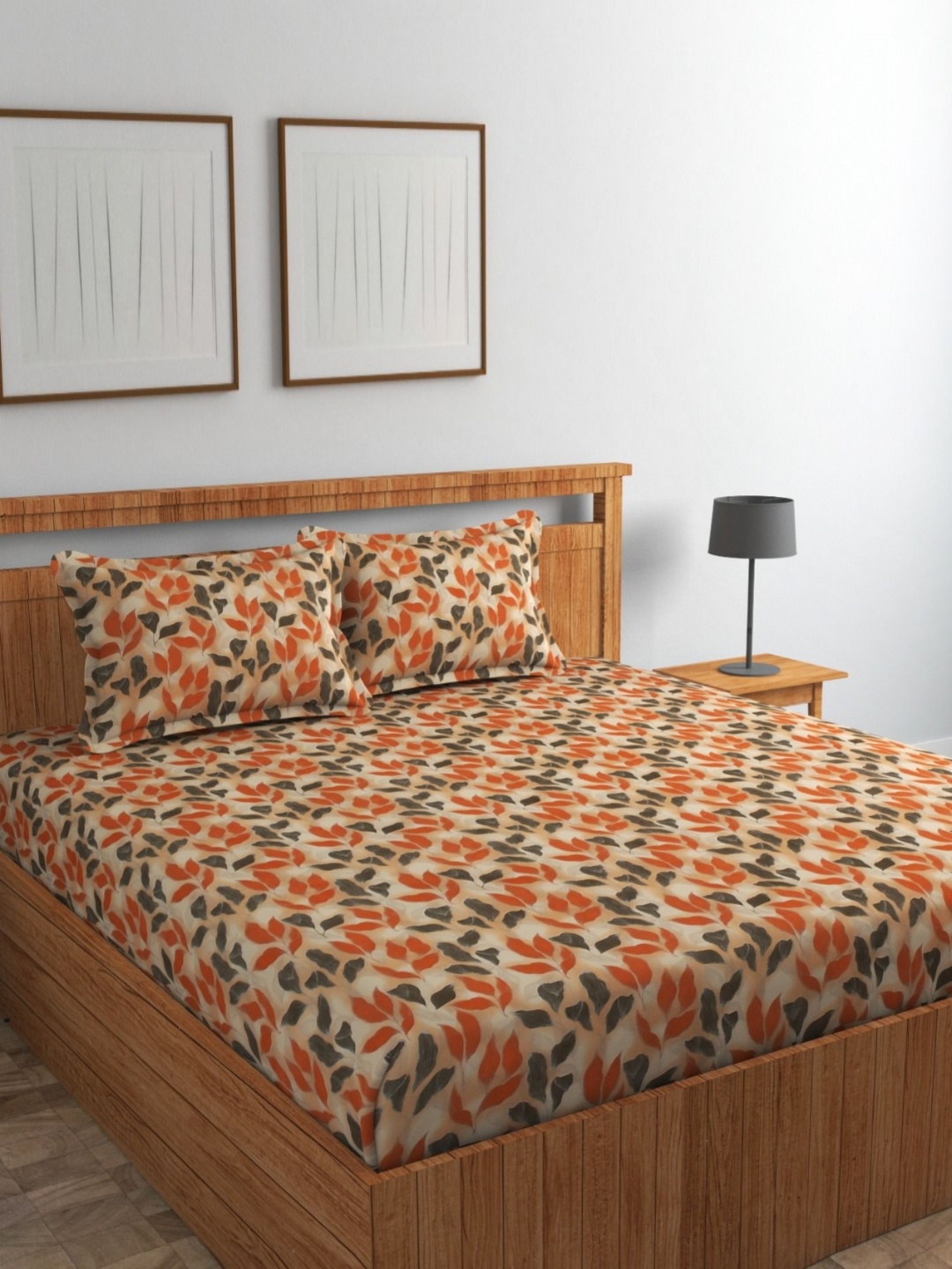 Jizzby Orange & Grey Floral Printed 240 TC Cotton Queen Bedsheet Set 2.28 m x 2.54 m
Jizzby Orange & Grey Floral Printed 240 TC Cotton Queen Bedsheet Set 2.28 m x 2.54 m