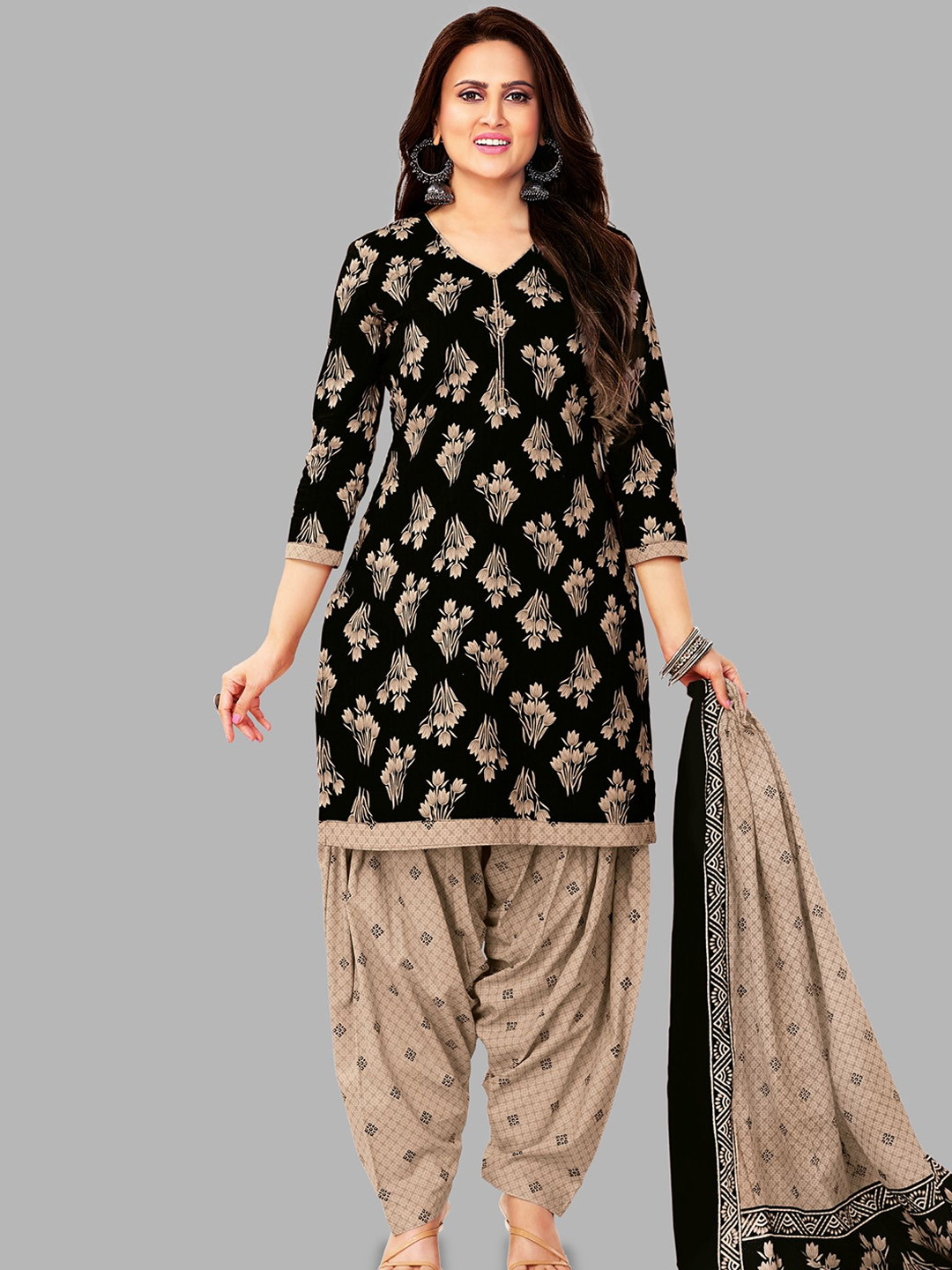 shree jeenmata collection Floral Printed Pure Cotton Unstitched Dress Material, Black
shree jeenmata collection Floral Printed Pure Cotton Unstitched Dress Material, Black