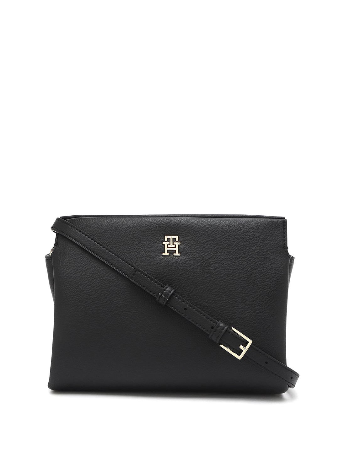 Tommy Hilfiger Women Solid Structured Sling Bag, Black
Tommy Hilfiger Women Solid Structured Sling Bag, Black