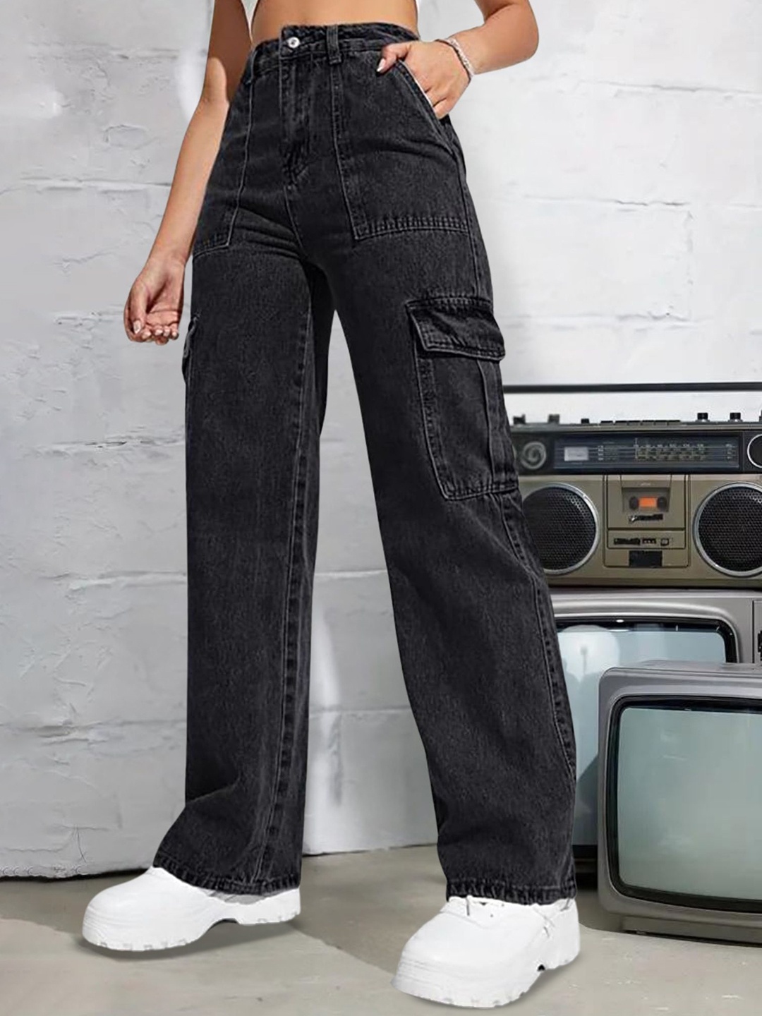 DressBerry Women Comfort Wide Leg High-Rise Light Fade Acid Wash Stretchable Jeans, Black
DressBerry Women Comfort Wide Leg High-Rise Light Fade Acid Wash Stretchable Jeans, Black